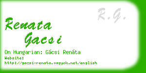 renata gacsi business card